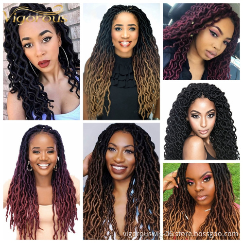 Vigorous Synthetic 18 inches Gypsy locs Crochet New Locs Julianna Soft Hair Faux Locs Crochet Braid Hair Extension